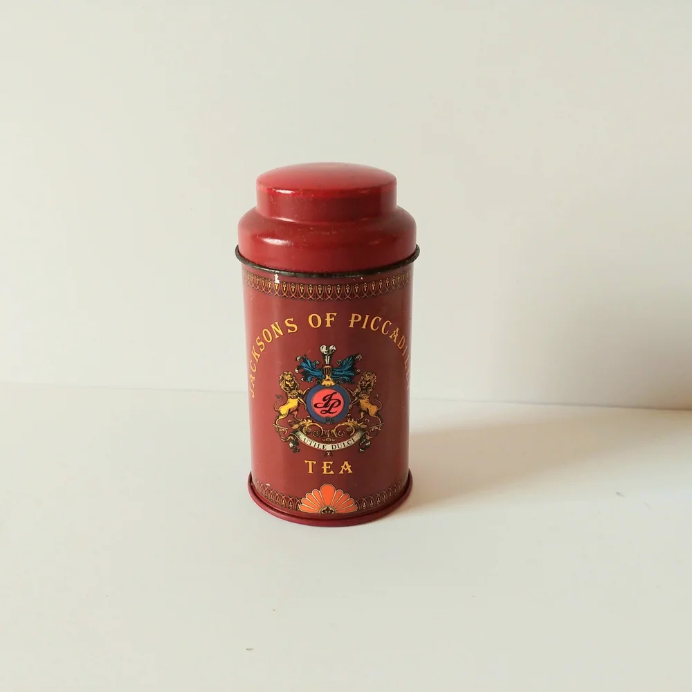 Vintage Style Jackson's of Picadilly Red Tea Canister